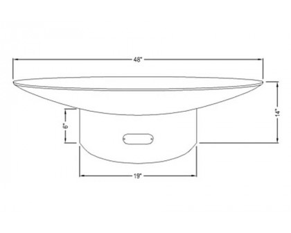 Fire Pit Art Asia 36" Natural Gas - Match Lit - Silverado