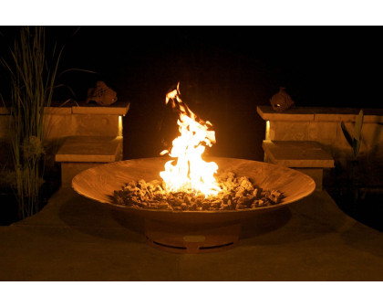 Fire Pit Art Asia 48" Wood Burning - Iron Oxide Patina