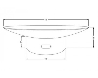 Fire Pit Art Asia 48" Natural Gas - Match Lit - Mojave