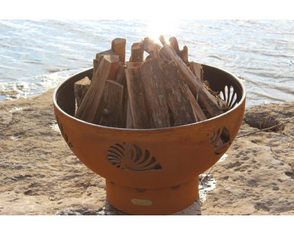 Fire Pit Art Beachcomber Natural Gas - Match Lit - Silverado