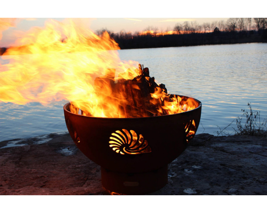 Fire Pit Art Beachcomber Wood Burning - Iron Oxide Patina