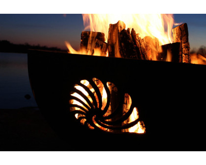 Fire Pit Art Beachcomber Natural Gas - Match Lit - Silverado