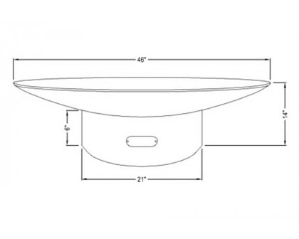 Fire Pit Art Bella Vita 46" Liquid Propane - All Weather Electronic Ignition AWEIS - Stainless Steel