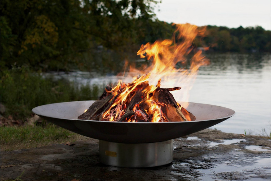 Fire Pit Art™ Bella Vita 58.5" Liquid Propane - All Weather Electronic Ignition AWEIS - Stainless Steel