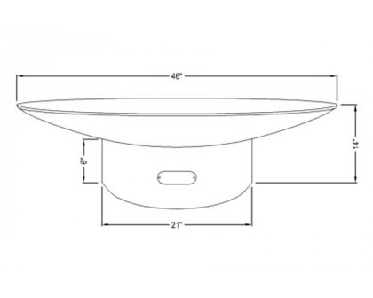 Fire Pit Art™ Bella Vita 58.5" Liquid Propane - All Weather Electronic Ignition AWEIS - Stainless Steel