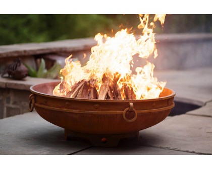 Fire Pit Art Emperor Wood Burning - Iron Oxide Patina