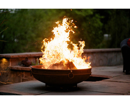 Fire Pit Art Emperor Liquid Propane - All Weather Electronic Ignition AWEIS - Bronze