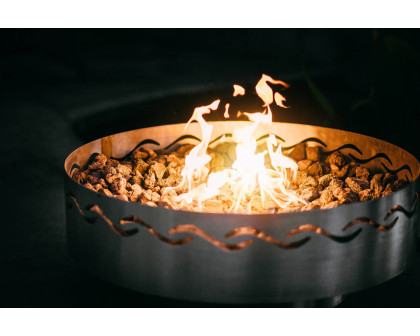 Fire Pit Art Fire Surfer Wood Burning - Stainless Steel