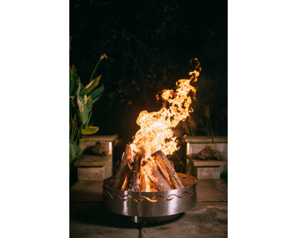 Fire Pit Art Fire Surfer Wood Burning - Stainless Steel