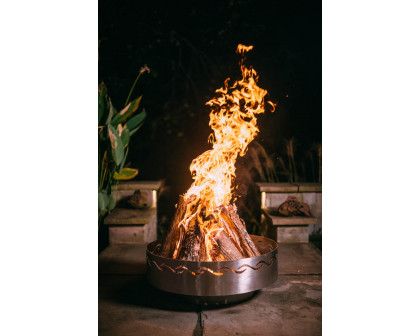 Fire Pit Art Fire Surfer Wood Burning - Stainless Steel