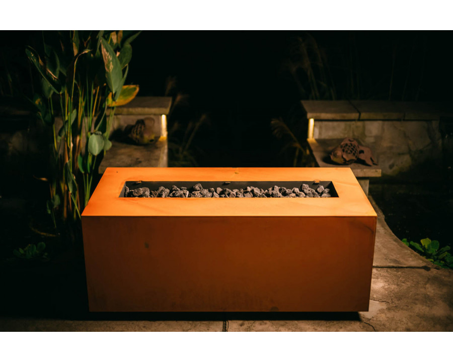 Fire Pit Art Linear 36" Natural Gas - Match Lit - Bronze