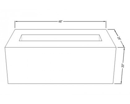 Fire Pit Art Linear 48" Natural Gas - Match Lit - Mojave