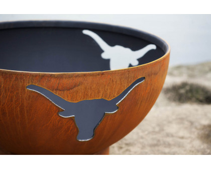 Fire Pit Art - Longhorn Wood Burning