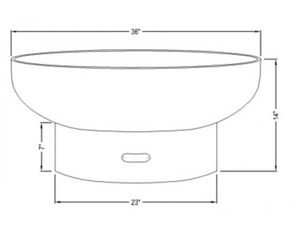 Fire Pit Art Low Boy 30" Natural Gas - All Weather Electronic Ignition AWEIS - Iron Oxide Patina