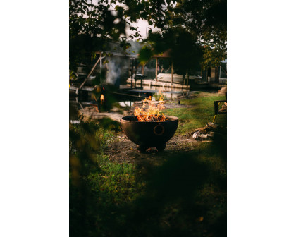 Fire Pit Art Nepal Wood Burning - Iron Oxide Patina