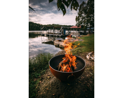 Fire Pit Art Nepal Wood Burning - Iron Oxide Patina