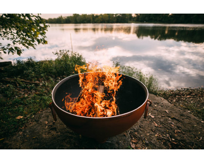 Fire Pit Art Nepal Wood Burning - Iron Oxide Patina