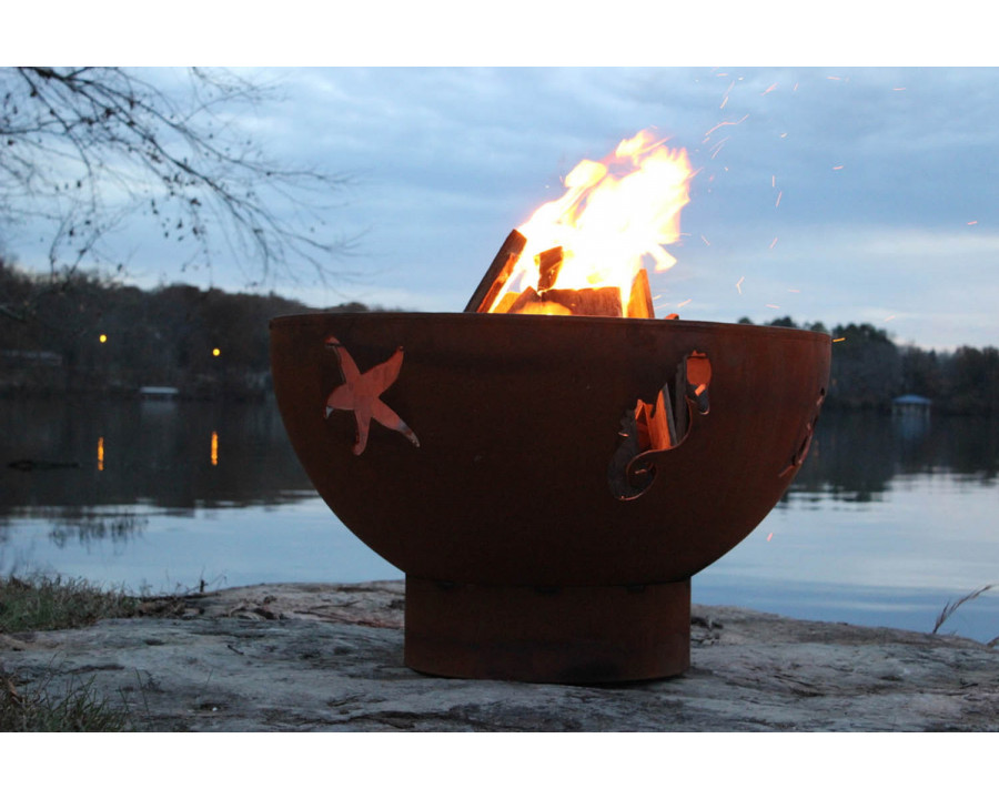 Fire Pit Art - Sea Creatures Wood Burning