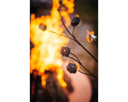 Fire Pit Art Marshmallow Roasting Art - Black