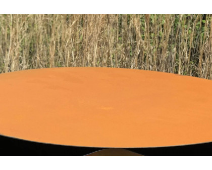 Fire Pit Art Steel Table Top 43" - Iron Oxide Patina