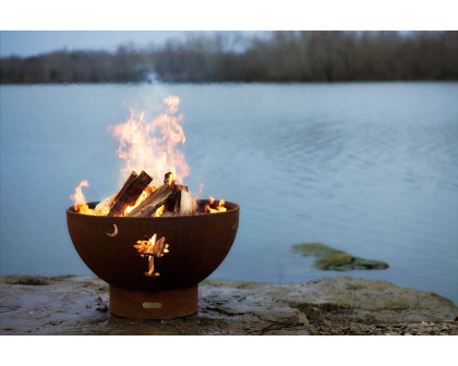 Fire Pit Art™ Tropical Moon Natural Gas - Match Lit - Mojave