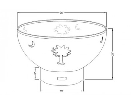 Fire Pit Art™ Tropical Moon Natural Gas - Match Lit - Mojave