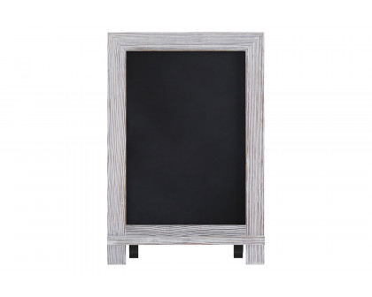 BLNK Canterbury Whitewashed Tabletop Magnetic Chalkboards with Metal Scrolled Legs Set of 10 - 9.5"W x 14"H