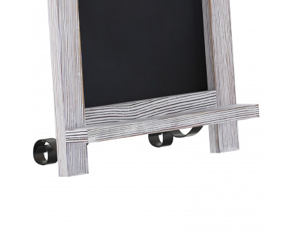 BLNK Canterbury Whitewashed Tabletop Magnetic Chalkboards with Metal Scrolled Legs Set of 10 - 9.5"W x 14"H