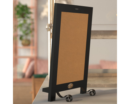 BLNK Canterbury Black Tabletop Magnetic Chalkboards with Metal Scrolled Legs Set of 10 - 9.5"W x 14"H