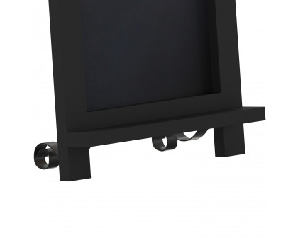 BLNK Canterbury Black Tabletop Magnetic Chalkboards with Metal Scrolled Legs Set of 10 - 9.5"W x 14"H