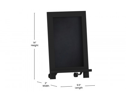 BLNK Canterbury Black Tabletop Magnetic Chalkboards with Metal Scrolled Legs Set of 10 - 9.5"W x 14"H