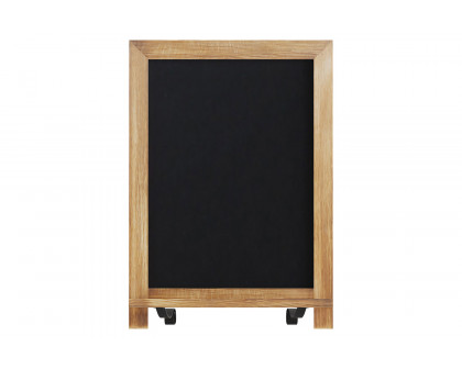 BLNK Canterbury Torched Wood Tabletop Magnetic Chalkboards with Metal Scrolled Legs Set of 10 - 12"W x 17"H