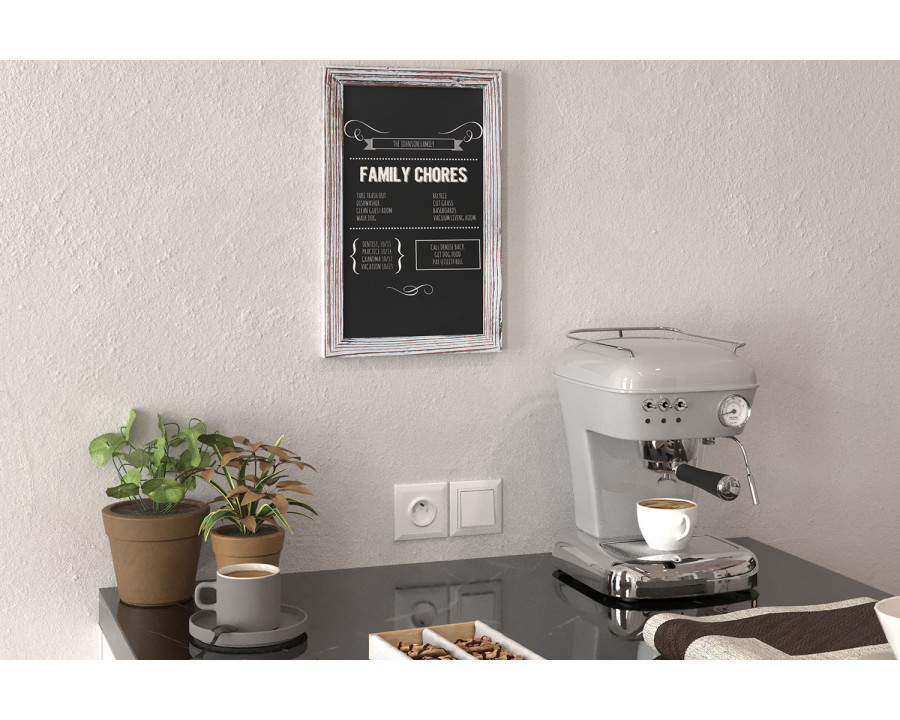 BLNK Canterbury Wall Mount Magnetic Chalkboard Sign Set of 10 - Whitewashed