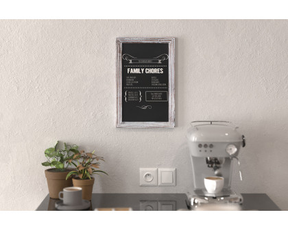 BLNK Canterbury Wall Mount Magnetic Chalkboard Sign Set of 10 - Whitewashed