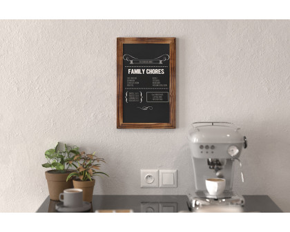 BLNK Canterbury Wall Mount Magnetic Chalkboard Sign Set of 10 - Torched Wood