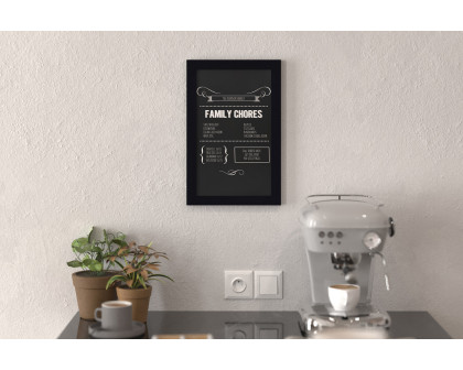 BLNK Canterbury Wall Mount Magnetic Chalkboard Sign Set of 10 - Black