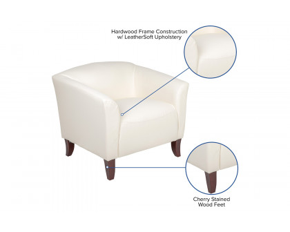 BLNK HERCULES Imperial Series LeatherSoft Chair - Ivory