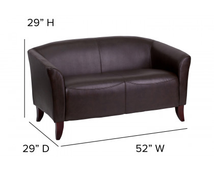 BLNK HERCULES Imperial Series LeatherSoft Loveseat - Brown