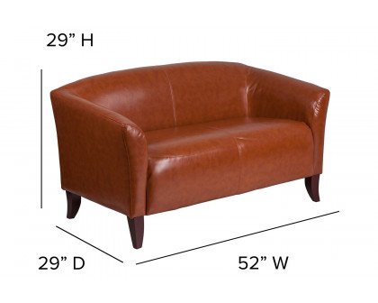 BLNK HERCULES Imperial Series LeatherSoft Loveseat - Cognac