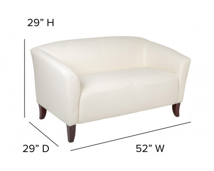 BLNK HERCULES Imperial Series LeatherSoft Loveseat - Ivory