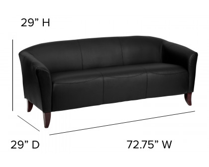 BLNK HERCULES Imperial Series LeatherSoft Sofa - Black