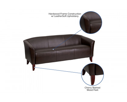 BLNK HERCULES Imperial Series LeatherSoft Sofa - Brown