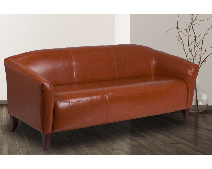 BLNK HERCULES Imperial Series LeatherSoft Sofa - Cognac