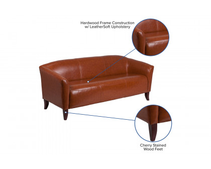 BLNK HERCULES Imperial Series LeatherSoft Sofa - Cognac