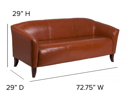 BLNK HERCULES Imperial Series LeatherSoft Sofa - Cognac