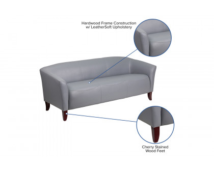 BLNK™ HERCULES Imperial Series LeatherSoft Sofa - Gray