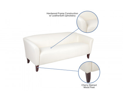 BLNK HERCULES Imperial Series LeatherSoft Sofa - Ivory