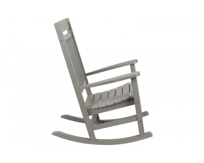 BLNK Winston All-Weather Faux Wood Rocking Chair Set of 2 - Gray