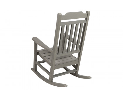 BLNK Winston All-Weather Faux Wood Rocking Chair Set of 2 - Gray