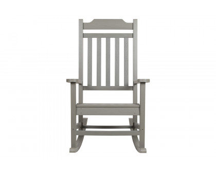 BLNK Winston All-Weather Faux Wood Rocking Chair Set of 2 - Gray